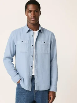 Next Regular Fit Textured Twin Pocket Long Sleeve Shirt^ Shirts