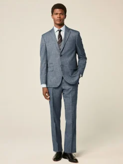 Next Blue Regular Fit Trimmed Textured Suit Jacket^ Blue Suits