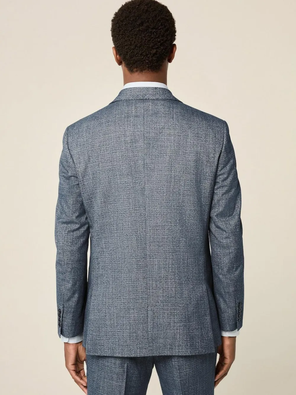 Next Blue Regular Fit Trimmed Textured Suit Jacket^ Blue Suits
