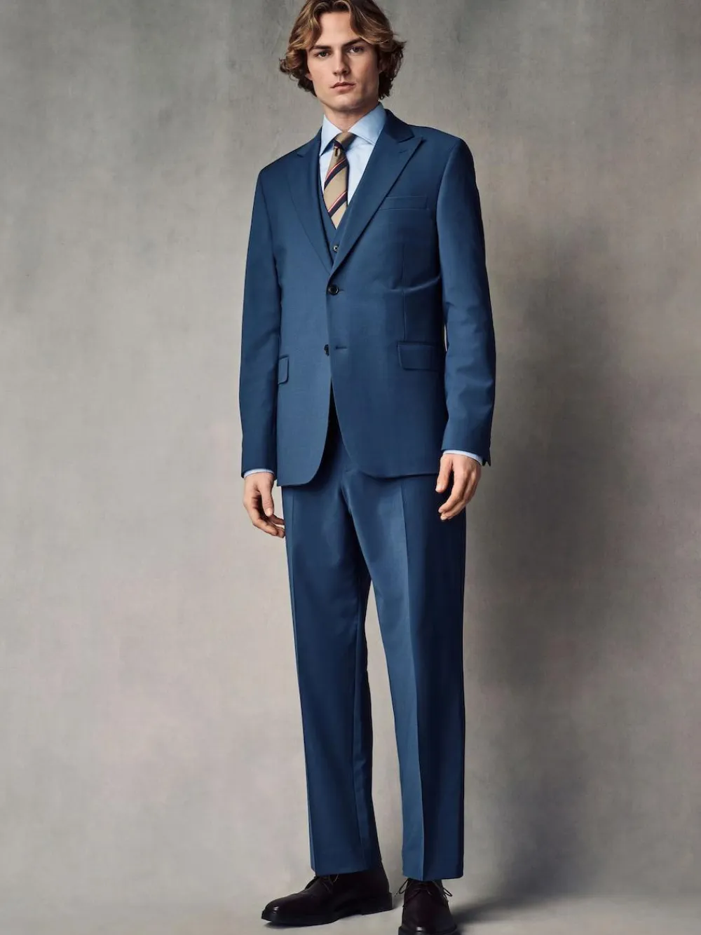 Outlet Next Regular Fit Wool Blend Motionflex Waistcoat Blue