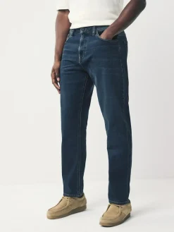 New Next Blue Regular Tapered Fit Motionflex Jeans