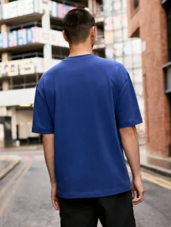 Next Blue Relaxed Fit Heavyweight T-Shirt^ Tops & T-Shirts