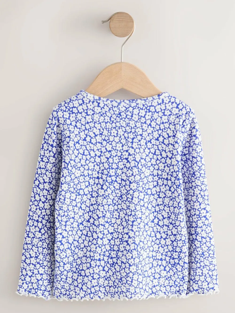 Sale Next Blue Rib Long Sleeve Top (3mths-7yrs)