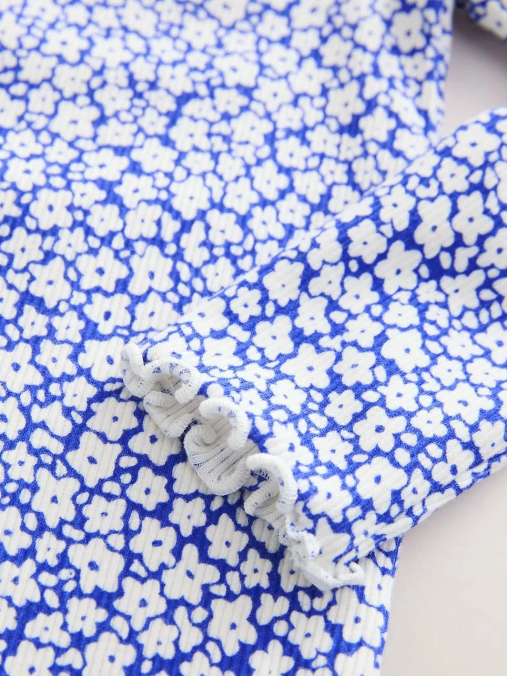 Sale Next Blue Rib Long Sleeve Top (3mths-7yrs)