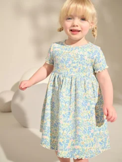 Best Next Blue Ribbed Jersey Dress (3mths-7yrs)