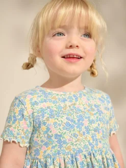 Best Next Blue Ribbed Jersey Dress (3mths-7yrs)