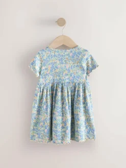 Best Next Blue Ribbed Jersey Dress (3mths-7yrs)