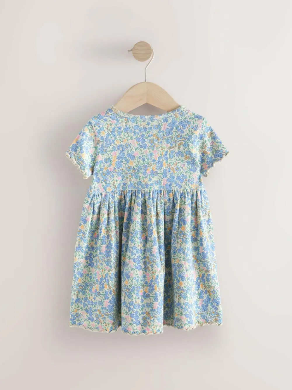 Best Next Blue Ribbed Jersey Dress (3mths-7yrs)