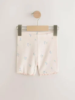 Best Next Blue Ribbed Shorts 5 Pack (3mths-7yrs)