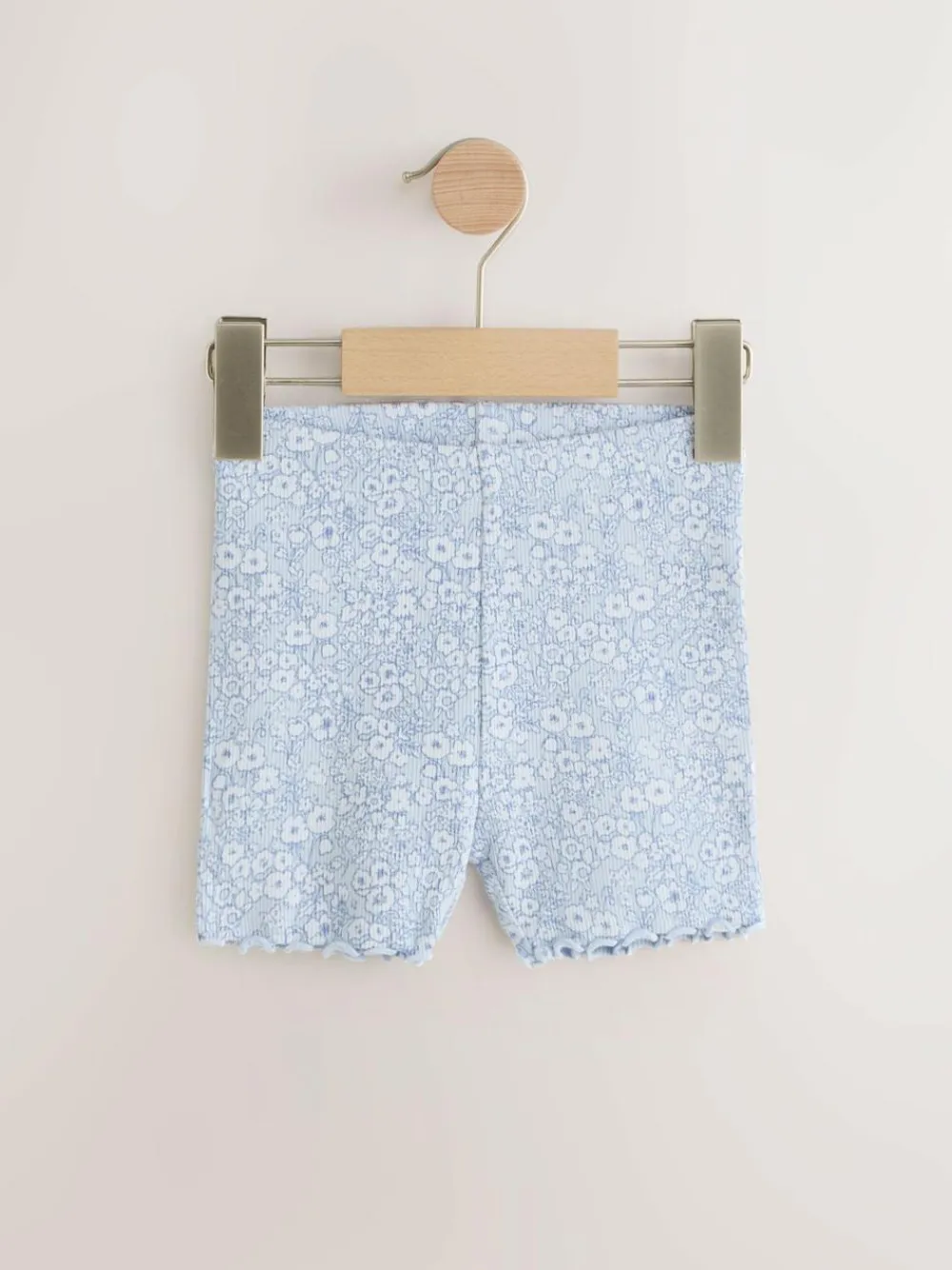 Best Next Blue Ribbed Shorts 5 Pack (3mths-7yrs)