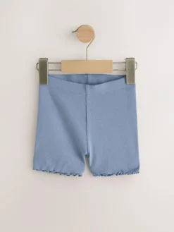 Best Next Blue Ribbed Shorts 5 Pack (3mths-7yrs)