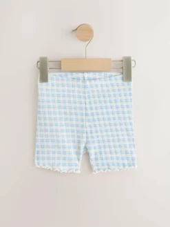 Best Next Blue Ribbed Shorts 5 Pack (3mths-7yrs)