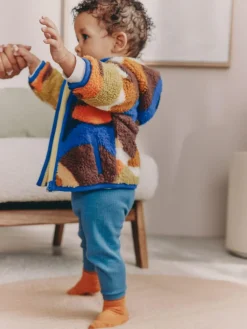 Clearance Next Blue Scene Hooded Baby Fleece Jacket (0mths-2yrs)