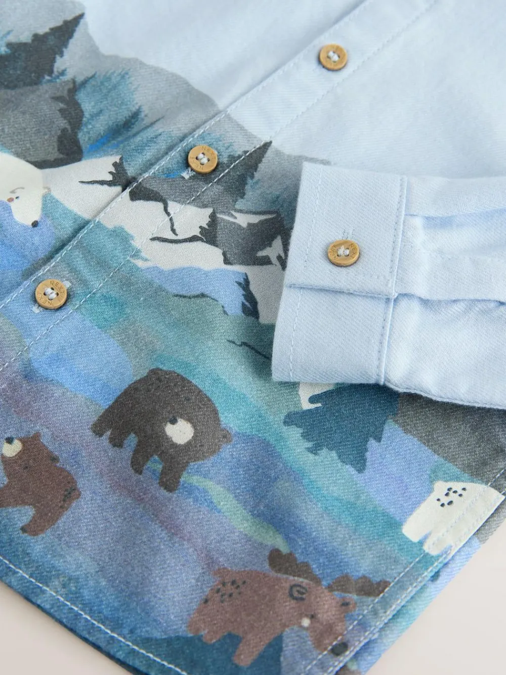 Next Long Sleeve Grandad Christmas Printed Shirt (3mths-10yrs)^BOY Suits & Vest