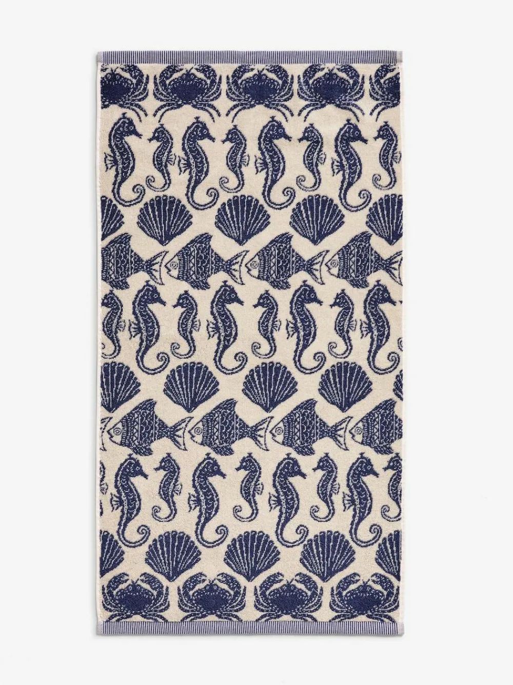 New Next Blue Seahorse 100% Cotton Towel
