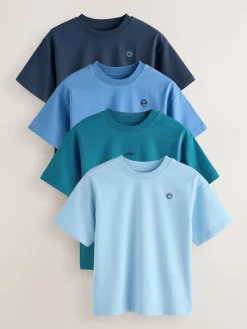 Next Short Sleeve Logo Chest Graphic T-Shirts 4 Pack (3-16yrs)^BOY T-Shirts|Tops