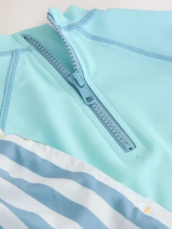 Outlet Next Short Sleeve Sunsafe Rash Vest and Swim Shorts Set (3mths-7yrs) Blue