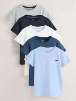 Discount Next Blue Short Sleeve T-Shirts 5 Pack (3mths-7yrs)