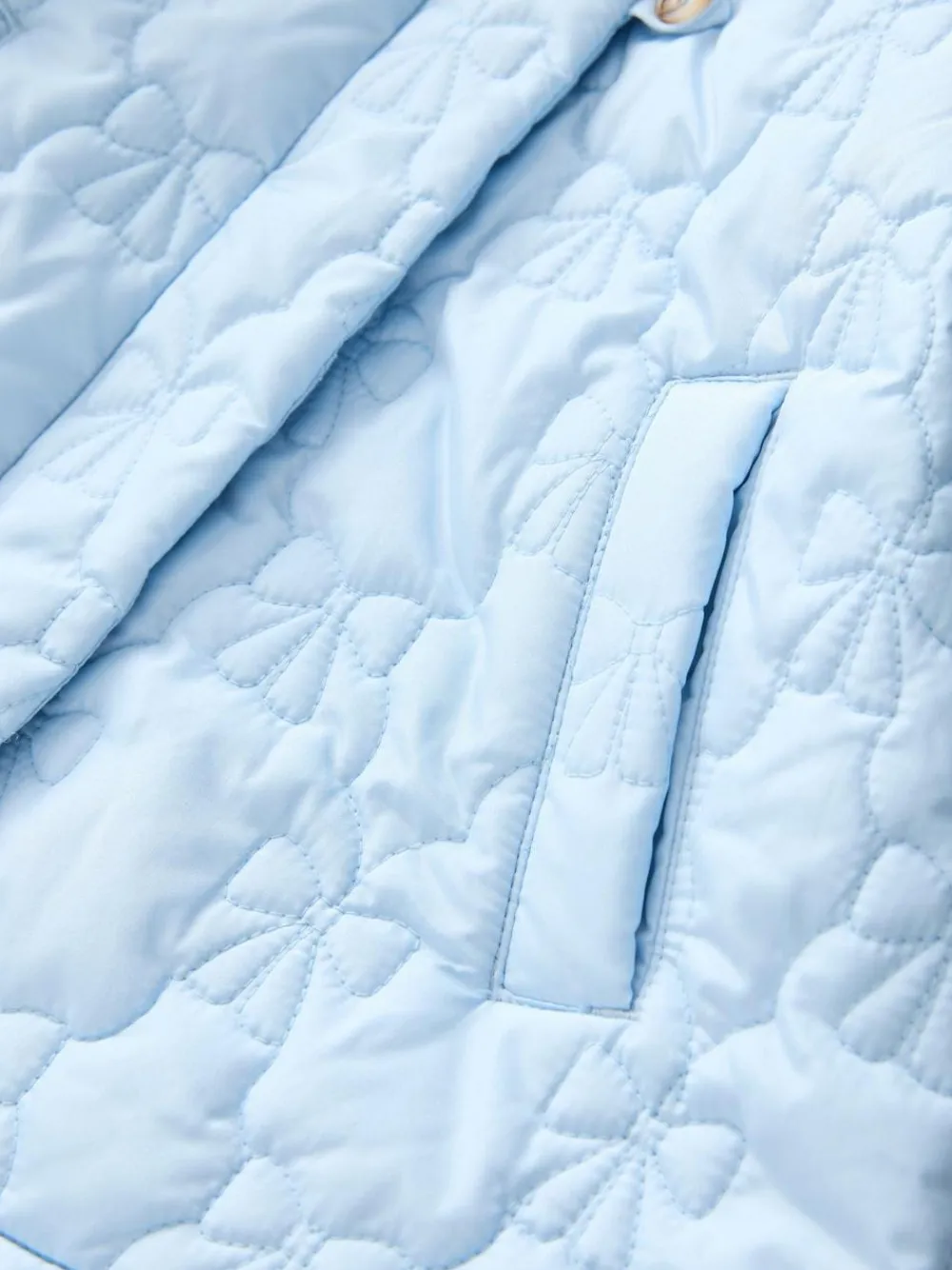 Next Blue Shower Resistant Bow Quilted Coat (3mths-7yrs)^ Coats, Jackets & Pramsuits|Coats, Jackets & Pramsuits