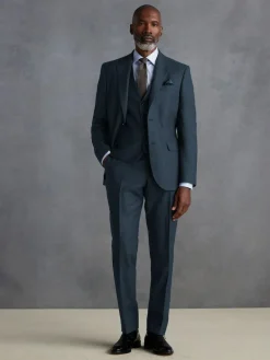 Next Signature Zignone Italian Wool Cashmere Blend Flannel Suit Waistcoat^ Vests