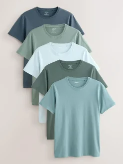 Next Slim Fit 100% Cotton Layering T-Shirts 5 Pack^ Tops & T-Shirts