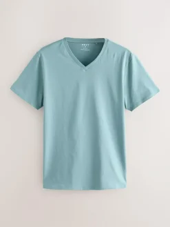 Next Slim Fit 100% Cotton V-Neck Layering T-Shirts 5 Pack^ Tops & T-Shirts