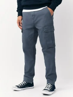 Clearance Next Blue Slim Fit Cotton Stretch Cargo Trousers