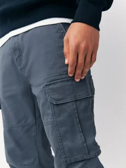 Clearance Next Blue Slim Fit Cotton Stretch Cargo Trousers