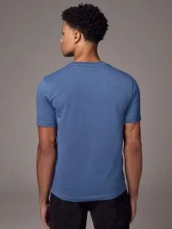 Outlet Next Blue Slim Fit Essential Crew Neck Cotton T-Shirt