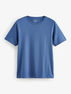 Outlet Next Blue Slim Fit Essential Crew Neck Cotton T-Shirt