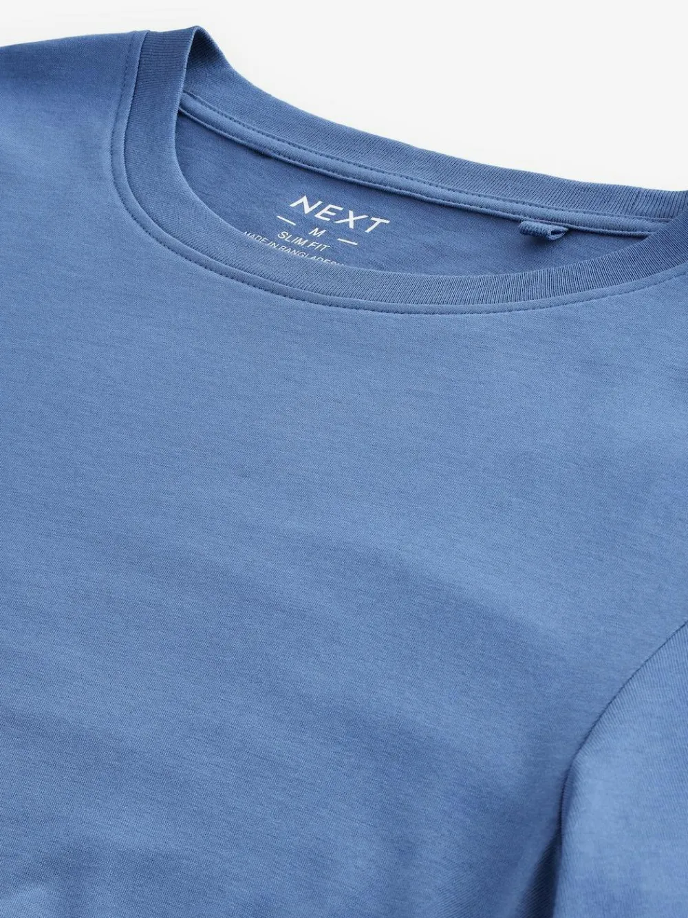 Outlet Next Blue Slim Fit Essential Crew Neck Cotton T-Shirt