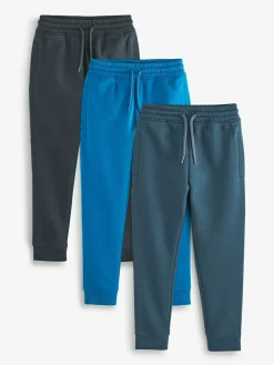 Online Next Slim Fit Joggers 3 Pack (3-16yrs) Blue