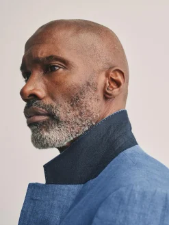 Next Slim Fit Leomaster Italian 100% Linen Suit Jacket^ Blue Suits