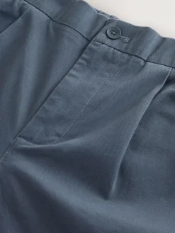 Next Slim Fit Pleated Stretch Chinos Trousers With Elasticated Waist^ Pants & Chinos