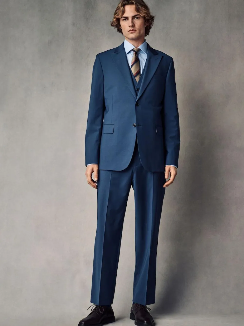 Next Slim Fit Wool Blend Motionflex Suit Jacket^ Blue Suits