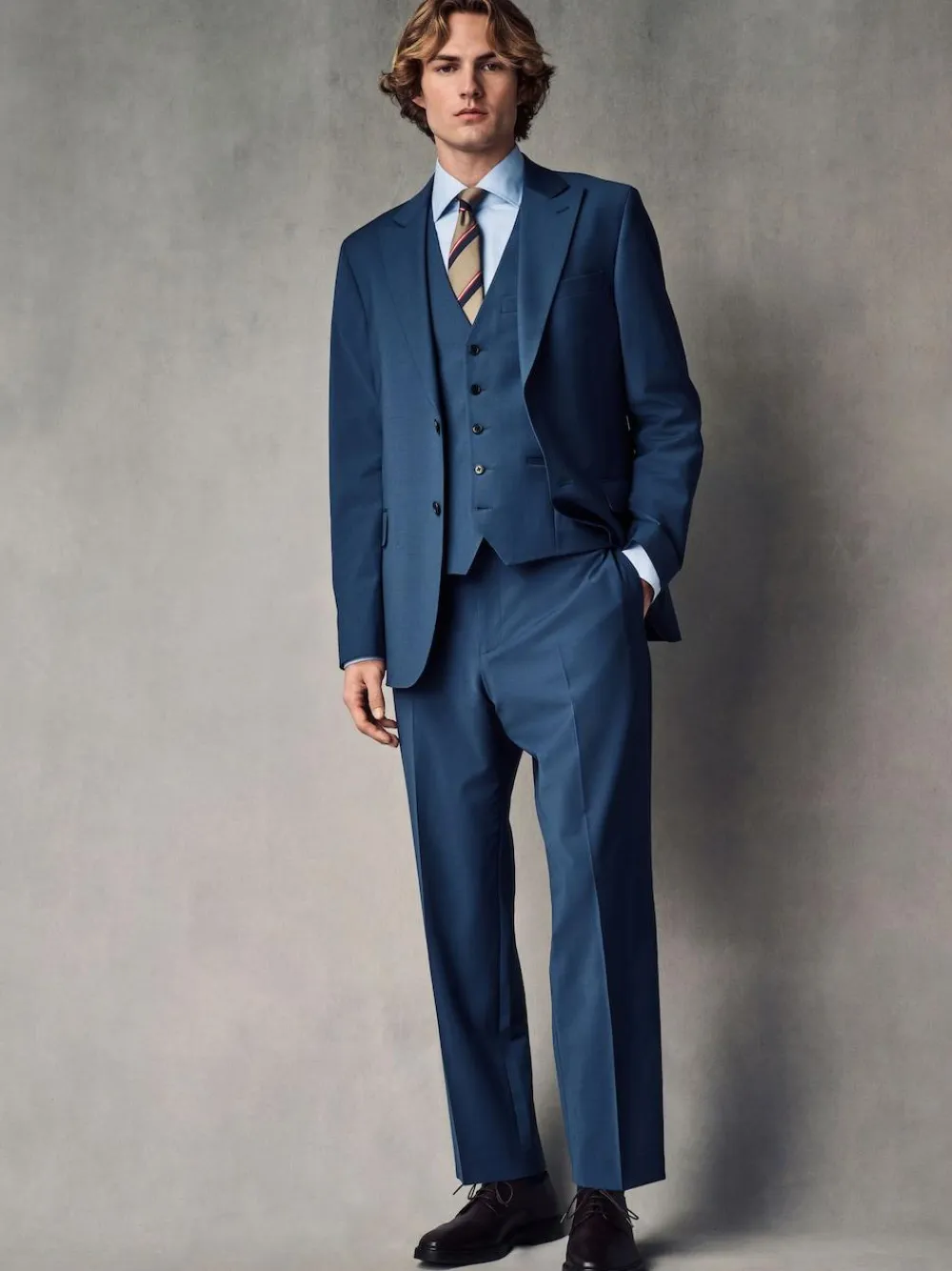 Next Slim Fit Wool Blend Motionflex Suit Jacket^ Blue Suits
