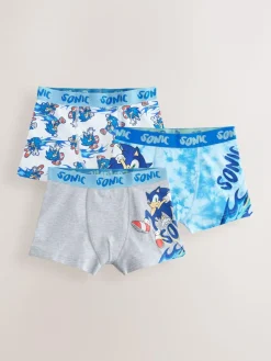 Next Blue Sonic Boxers 3 Pack (2-14yrs)^BOY Underwear
