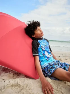 Next Blue Sonic Rash Vest (3-16yrs)^BOY Swimwear