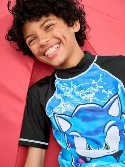 Next Blue Sonic Rash Vest (3-16yrs)^BOY Swimwear