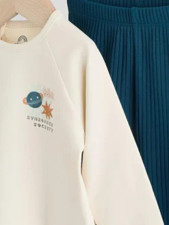 Best Next Blue Space Baby Top and Leggings Set 2 Piece (0mths-3yrs)