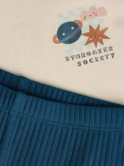 Best Next Blue Space Baby Top and Leggings Set 2 Piece (0mths-3yrs)