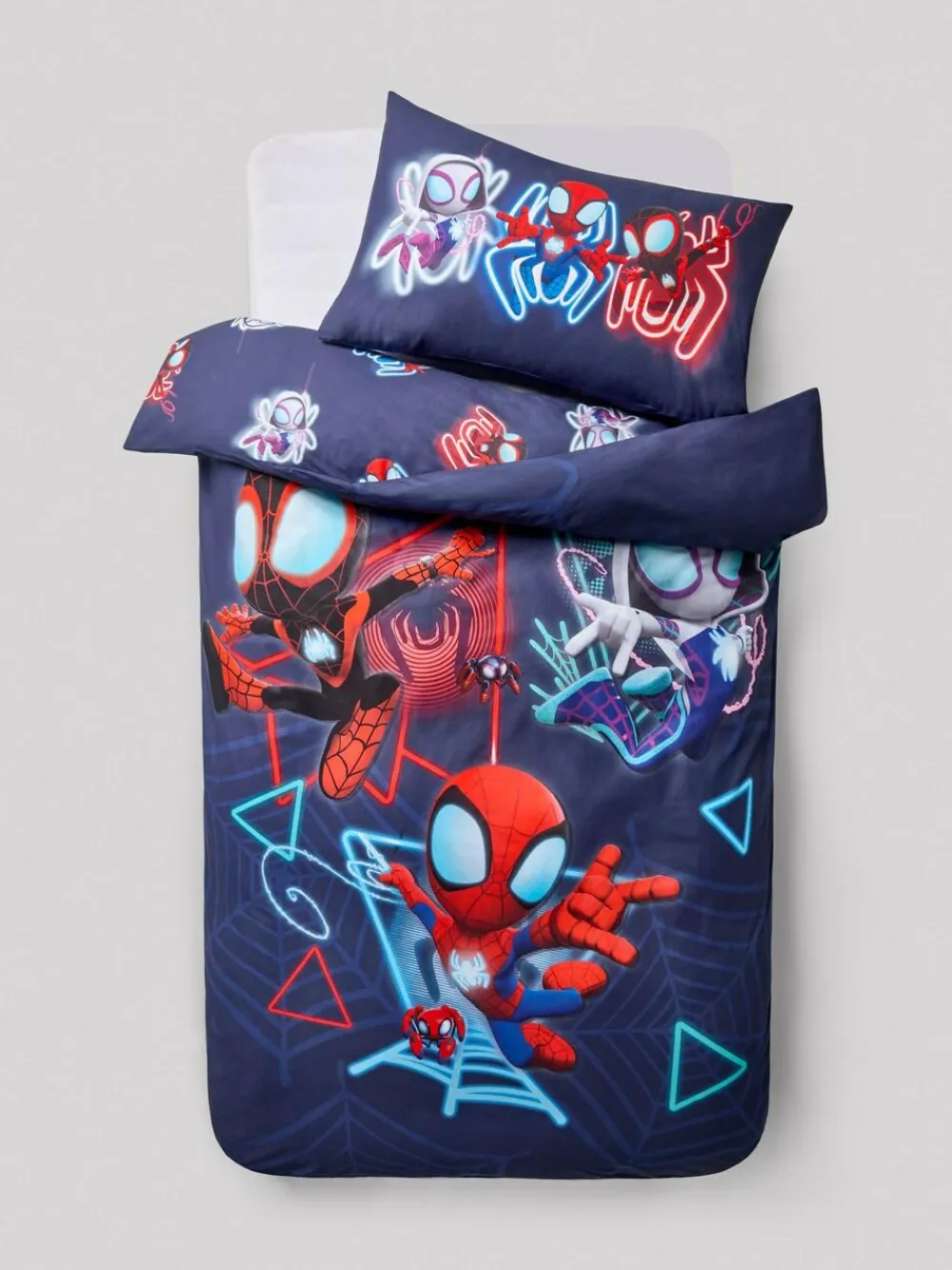 Discount Next Blue Spidey and Friends Duvet Cover and Pillowcase Set