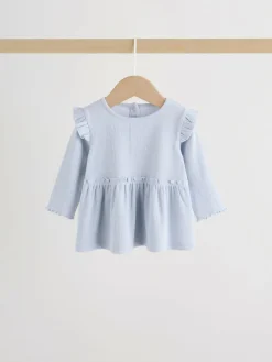 New Next Baby Long Sleeve Frill Top And Leggings Set (0mths-2yrs) Blue Spot