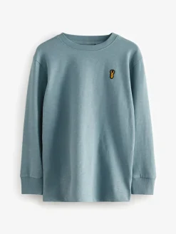 Discount Next Stag Logo Long Sleeve Cosy T-Shirts 4 Pack (3-16yrs) Blue