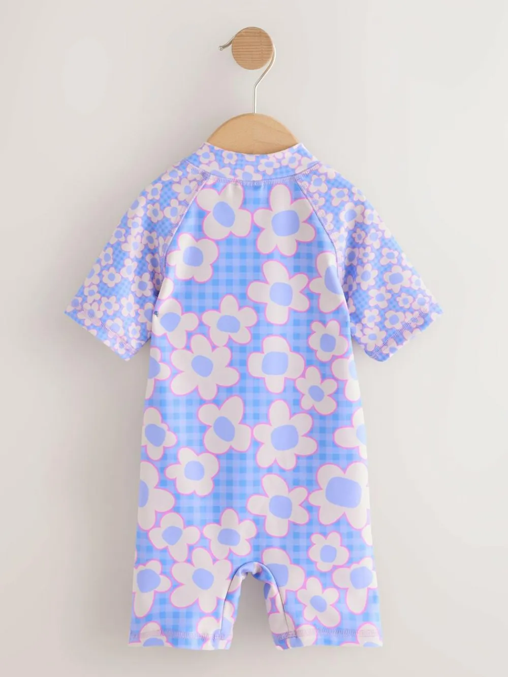 Next Blue Stampy Floral Sunsafe Swimsuit (3mths-10yrs)^ Swimwear|Swimwear