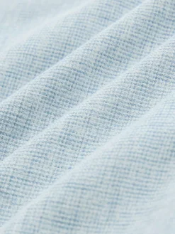 Outlet Next Standard Collar Cotton Linen Blend Short Sleeve Shirt Blue