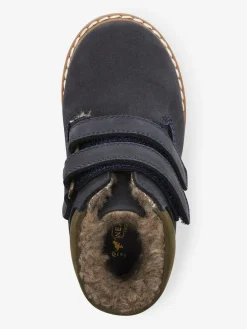 Sale Next Standard Fit (F) Leather Thermal Thinsulate™ Lined Touch Fastening Work Boots Blue