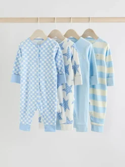 Next Blue Star Baby Footless Sleepsuits 4 Pack (0mths-3yrs)^BOY Nightwear|Nightwear