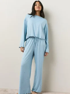Next Heart Soft Long Sleeve Pyjamas^Women Pyjamas|Nightwear
