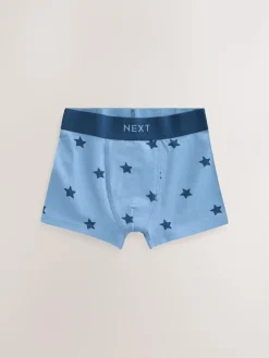 Next Blue Stars & Stripes Junior Pattern Trunks 5 Pack (1.5-16yrs)^BOY Underwear